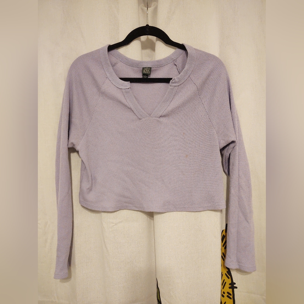 Wild Fable Lavender Long Sleeve Crop Top